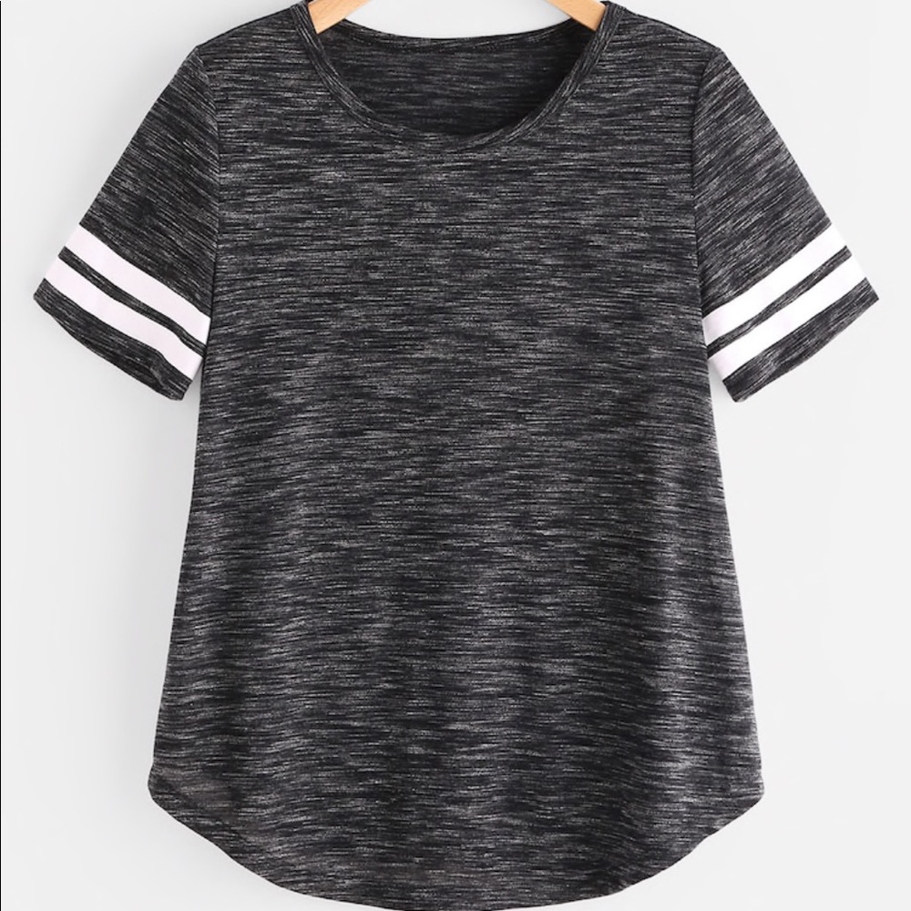 Grey Sporty Jersey Top